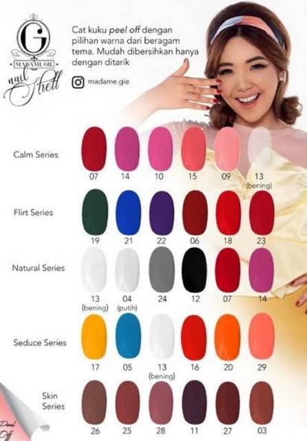 Madame Gie Nail Shell Natural Series Peel Off ( Kutex / Cat Kuku )