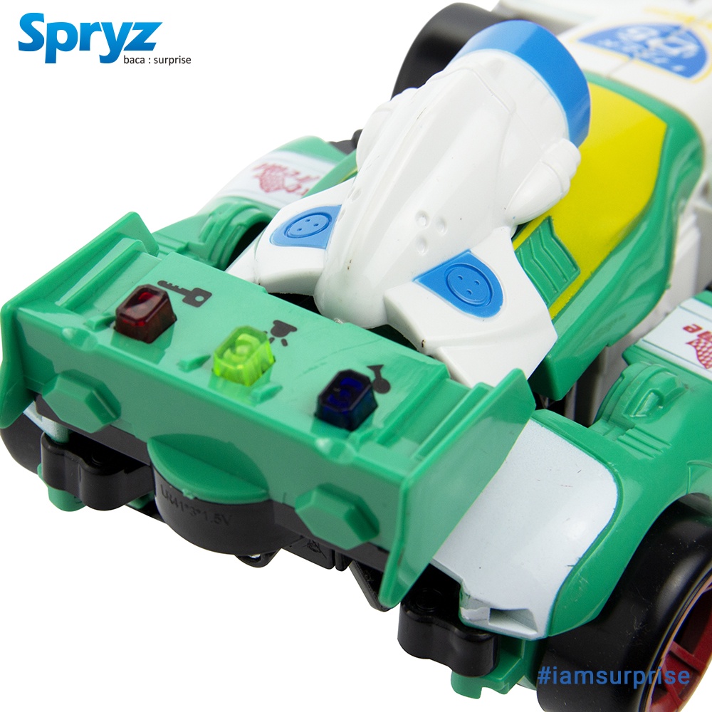 Spryz Revamp Justice Chase - Mainan Mobil Robot Transformer