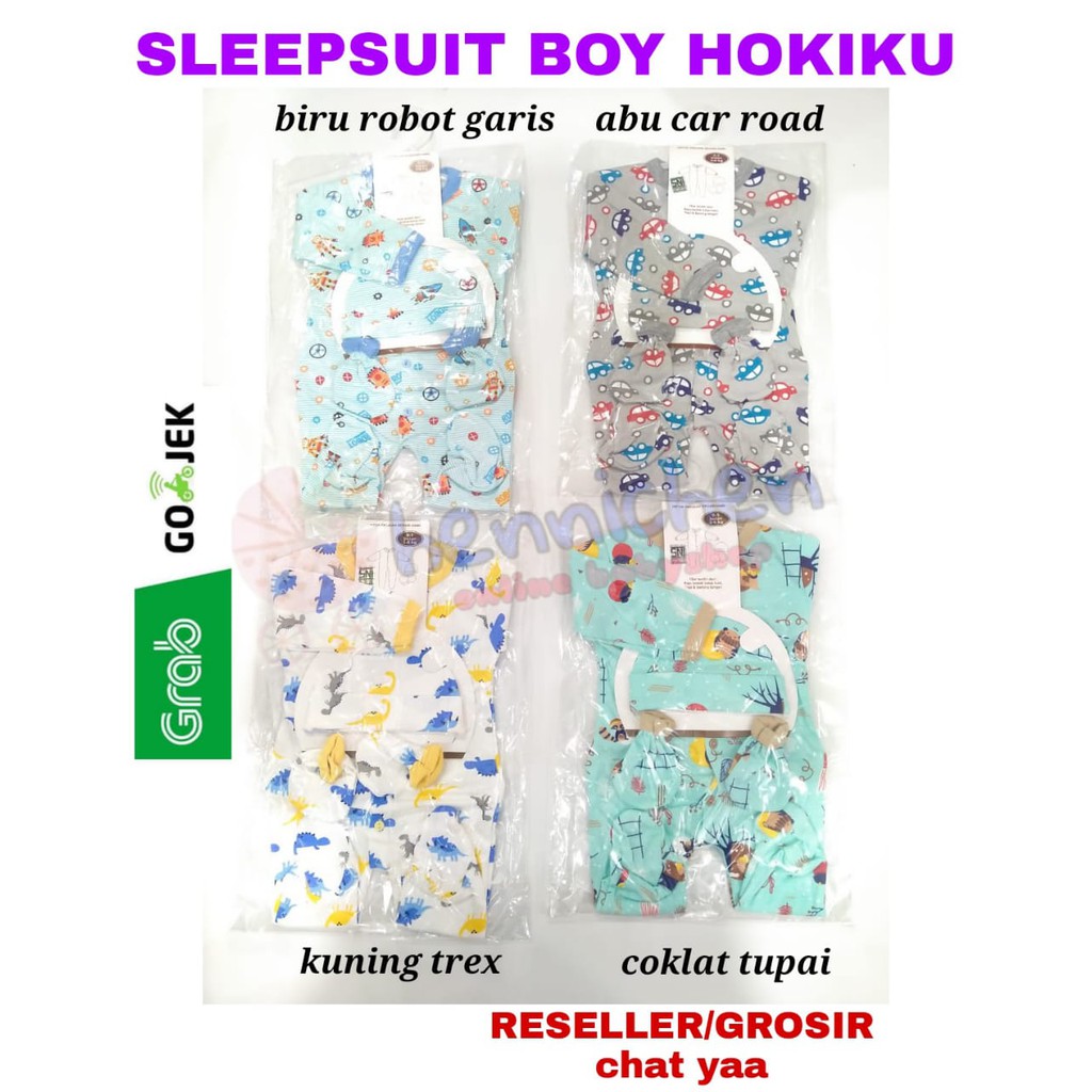 MOTIF BARU YAA  TERMURAH 3 in 1 HOKIKU Set sleepsuit topi sarung tangan SNI