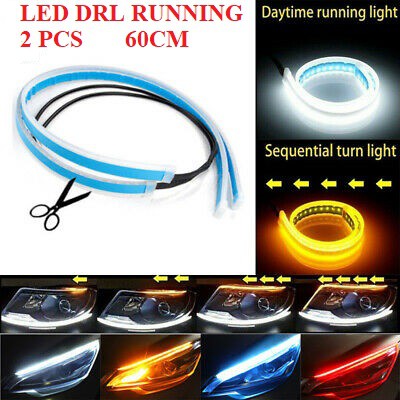 LAMPU LED SLIM ALIS DRL FLEKSIBEL WATERPROOF 60CM 2 WARNA RUNNING 60CM