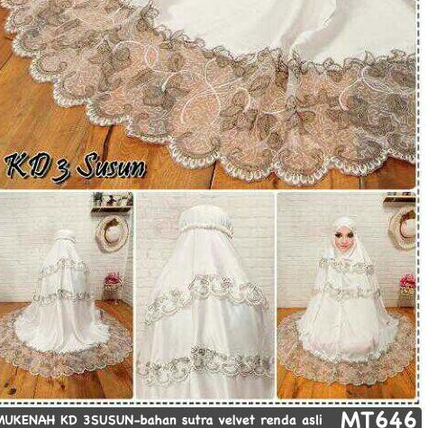 Harga Baru alat sholat wanita/mukena satin list bunga/mukena bordir bunga/mukena susun kd3 HKR
