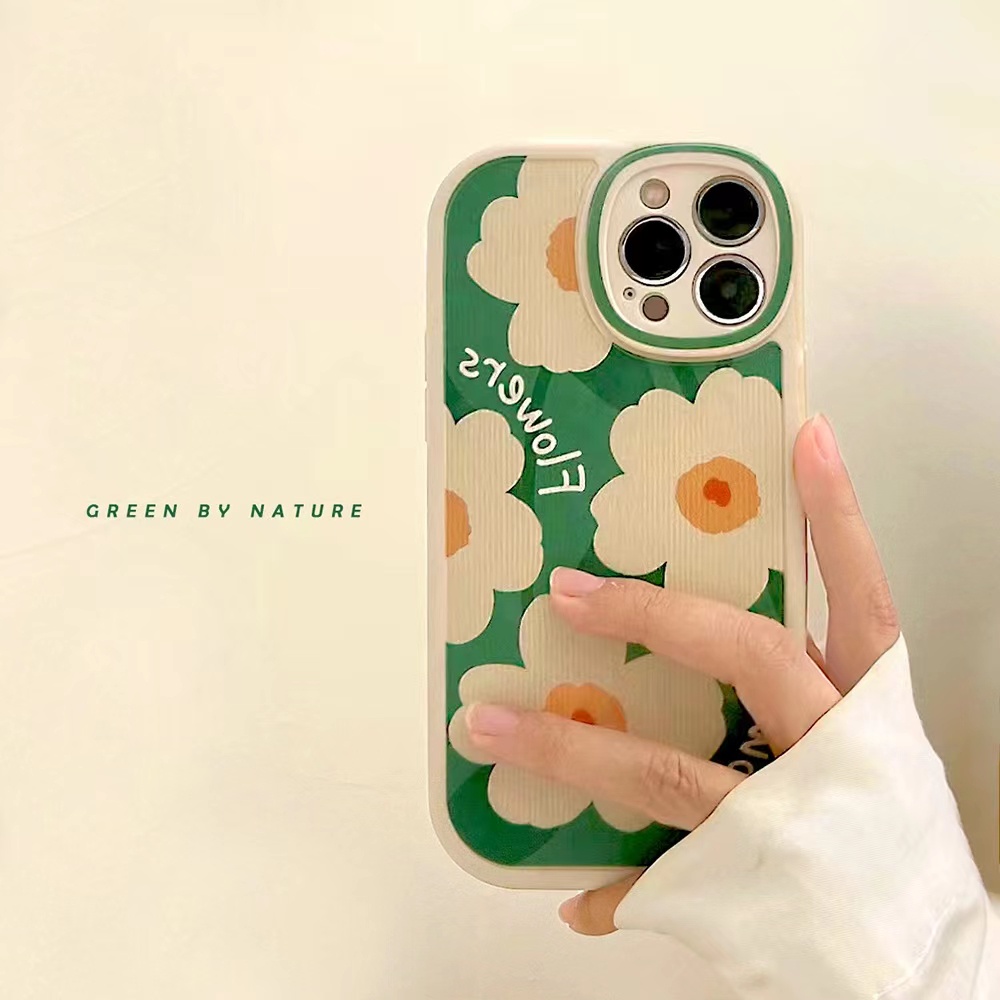 Soft Case Bahan Kulit Pu Motif Kartun Oval Untuk iPhone 13 13pro 13prm 11 7Plus 8Plus Xr XS 13 12 Pro Max