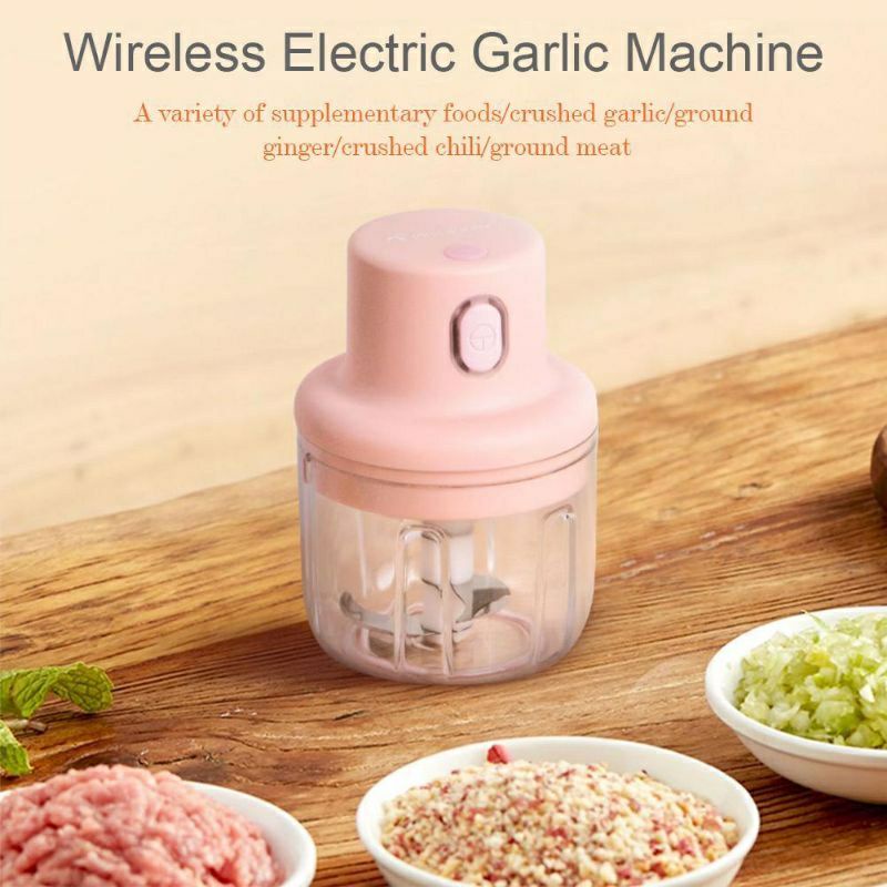 B ( B097 ) BLENDER BAWANG PORTABLE ELEKTRIK TANPA KABEL / BLENDER BUMBU MINI CHOPPER 250 ML