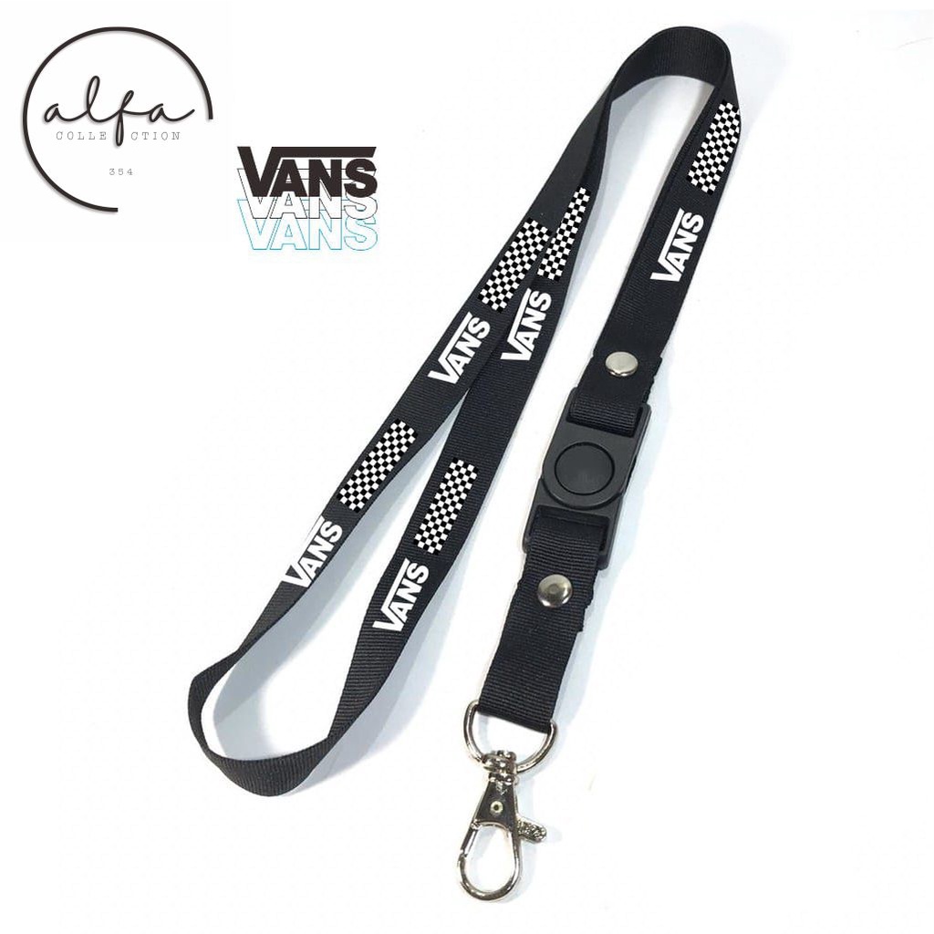 

Gantungan kunci VANS OFF THE WALL tali lanyard Distro gantungan leher id card name tag