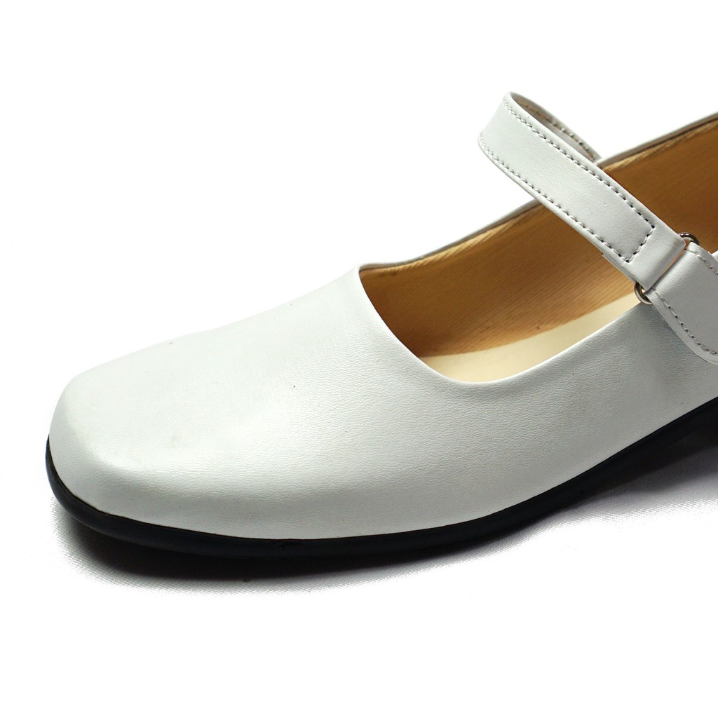 HQo Sepatu Pantofel Wanita Putih Raisa / Sepatu Perawat Putih / Sepatu Kerja Wanita / Pantofel Wanita Putih Bertali / Sepatu Akper Wanita / Sepatu Selop Akper Putih / Sepatu Bidan Putih / Spatu Selop Putih / Sepatu Slop Putih Perempuan / Spatu Slop Wanita