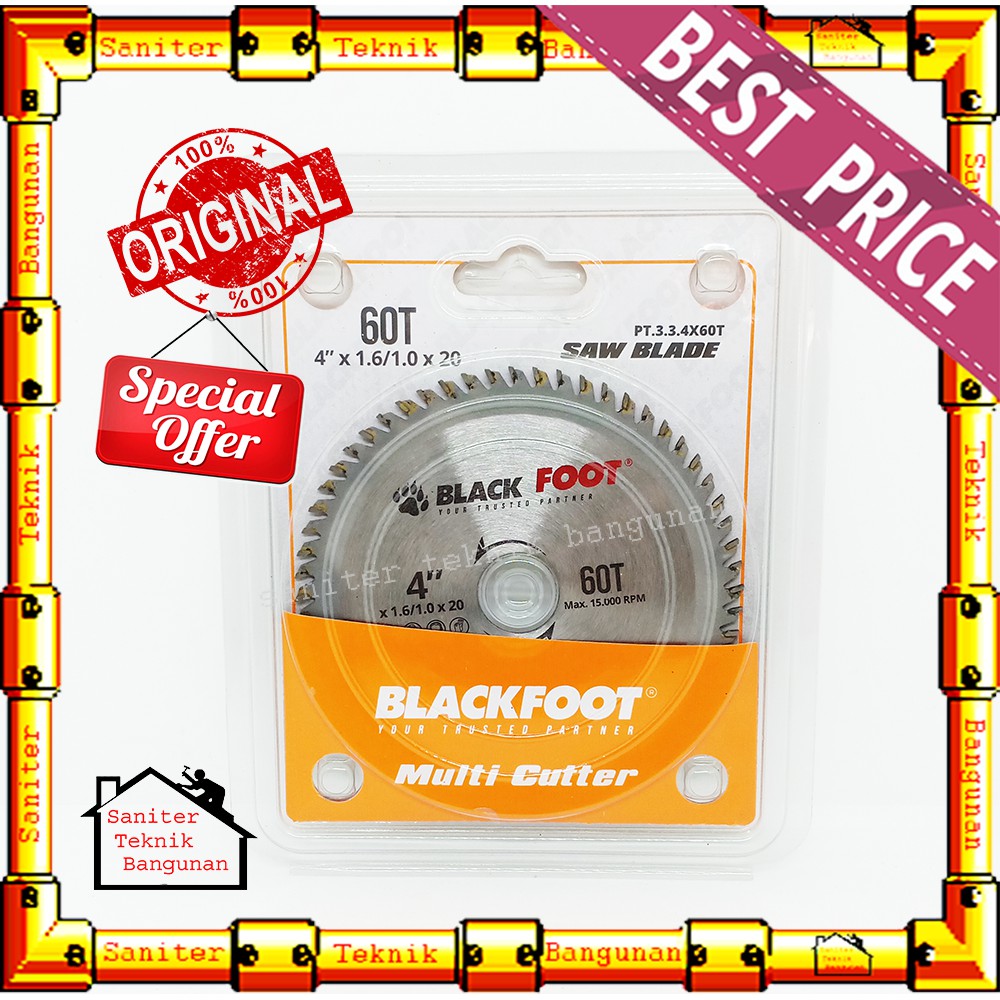 Mata Pisau Gerinda Blackfoot 4&quot; Inch 60T