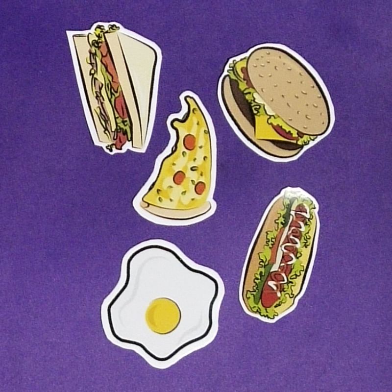 

Stiker Gambar Makanan / kertas stiker glossy (1pcs)