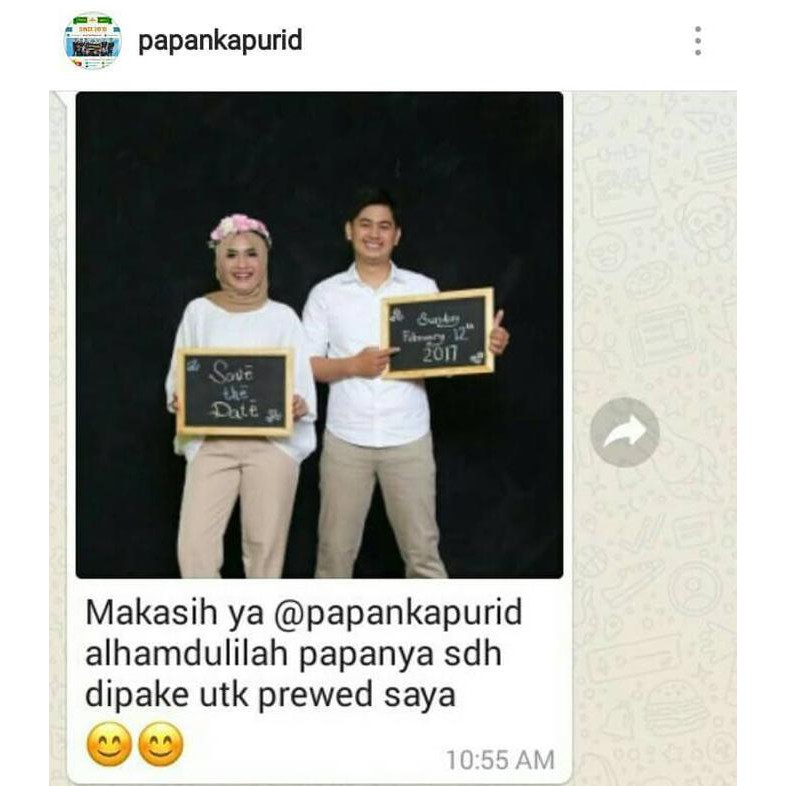 

IBARUl Papan Foto Prewedding Papan Tulis Kapur IBDLl
