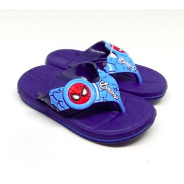 YK2009 Sandal Jepit Anak Laki Laki Motif Spiderman Merek Inkayni Ukuran 24-29