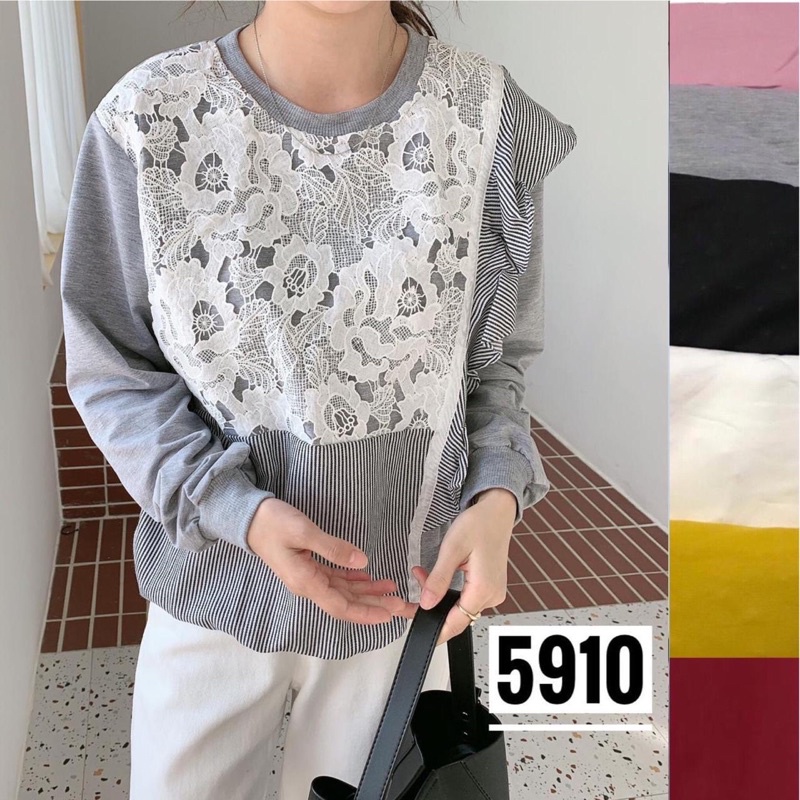 Youngmoodis premium collection gisella blouse import stripe