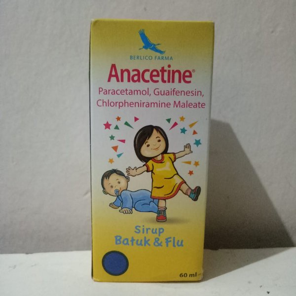 Ready Stok Anacetin 60ml Sirup Obat Pilek Flu Anak