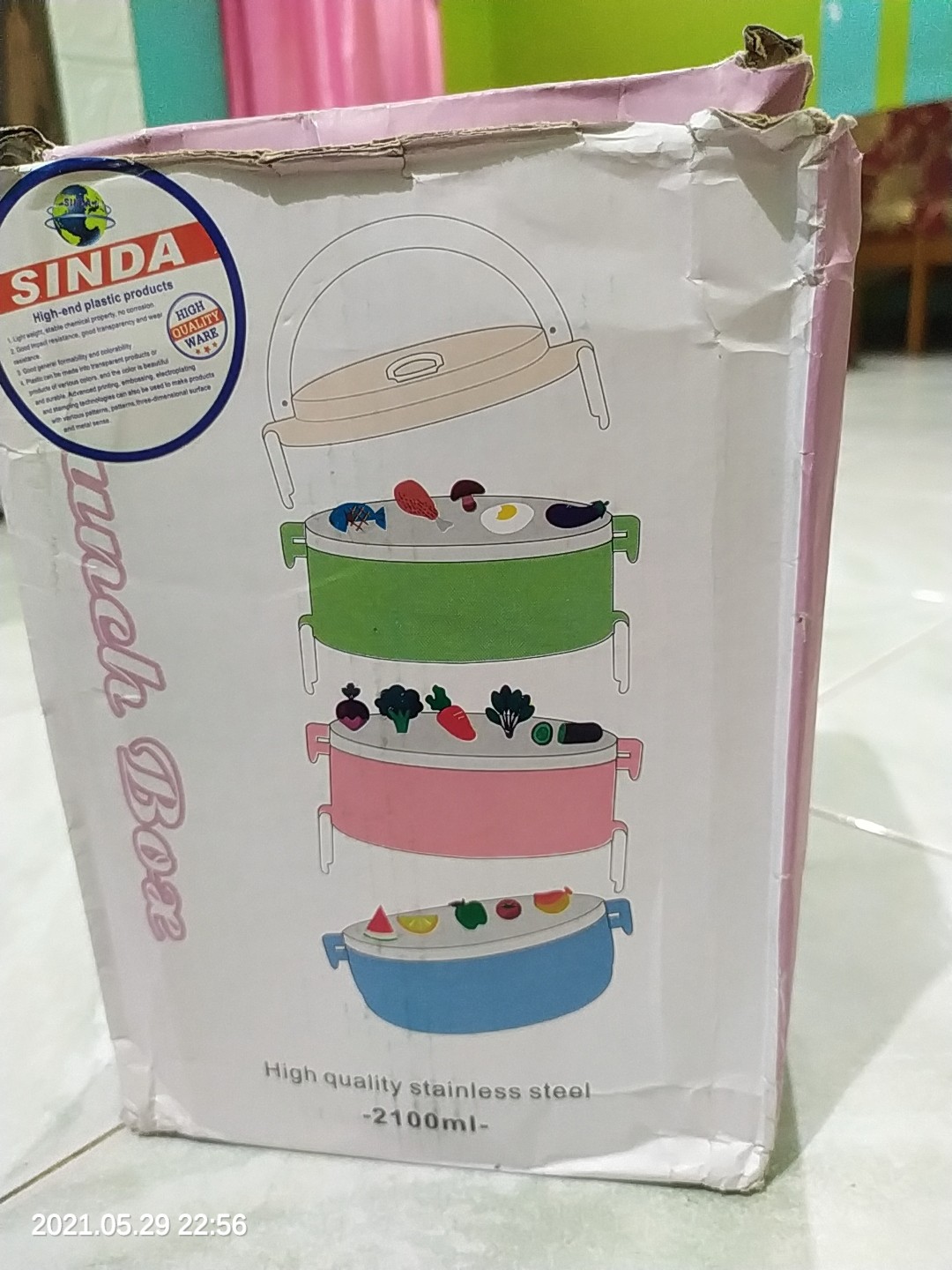 Rantang Nasi Anak Lunch Box Kotak Nasi Lucu Stainless Karakter 1layer