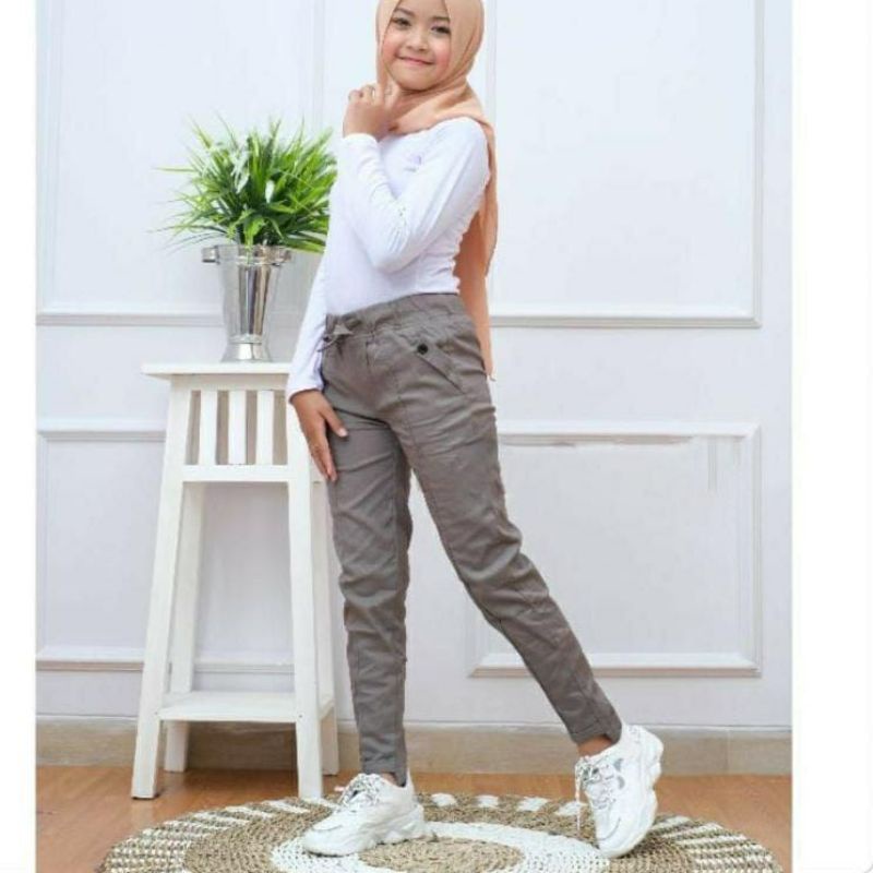 Celana Anak Baggy Pants Twill Combed / Baggy Pants anak perempuan 7-12 tahun / Celana baggy pants Anak Tanggung