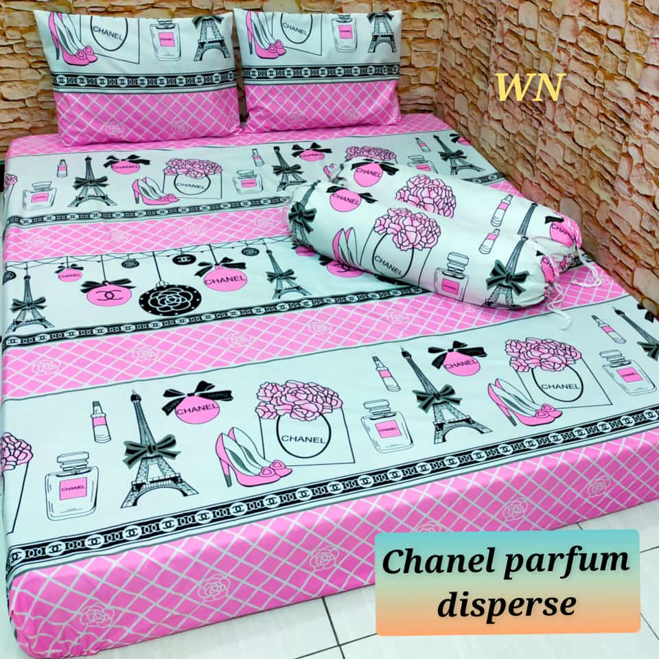 Sprei murah, motif c*nel sprei homemade, sprei dewasa, sprei klaten sprei premium