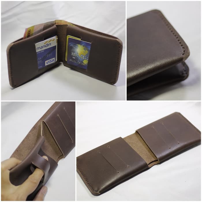 Dompet kulit asli design unik simple wallet dompet cowo unik