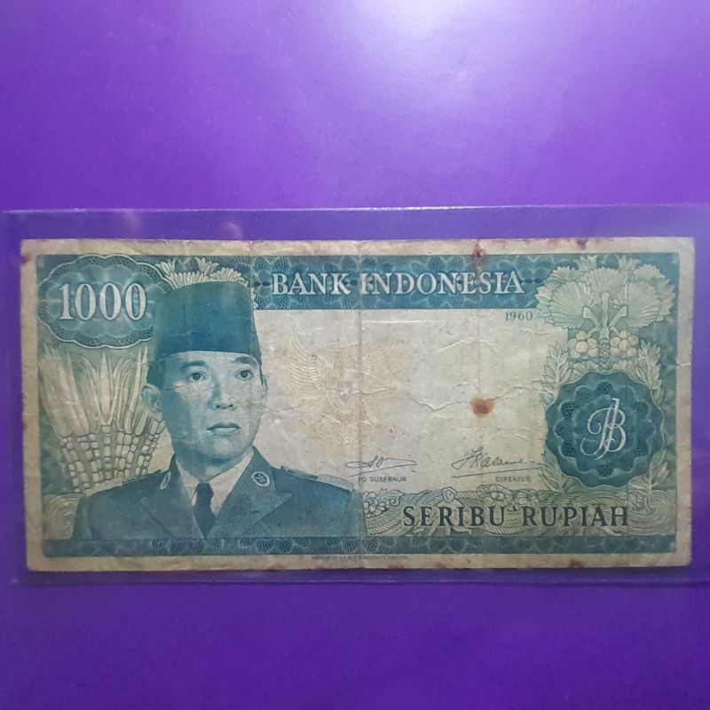 uang 1000 rupiah sukarno 1960