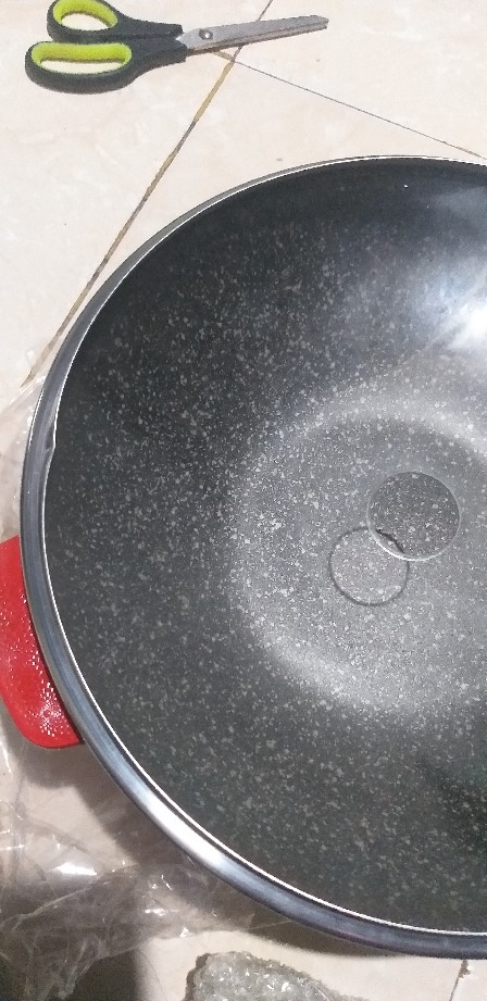 Wajan Stirwok 30cm Marble Pan Die Cast Titanium Metalic Coating