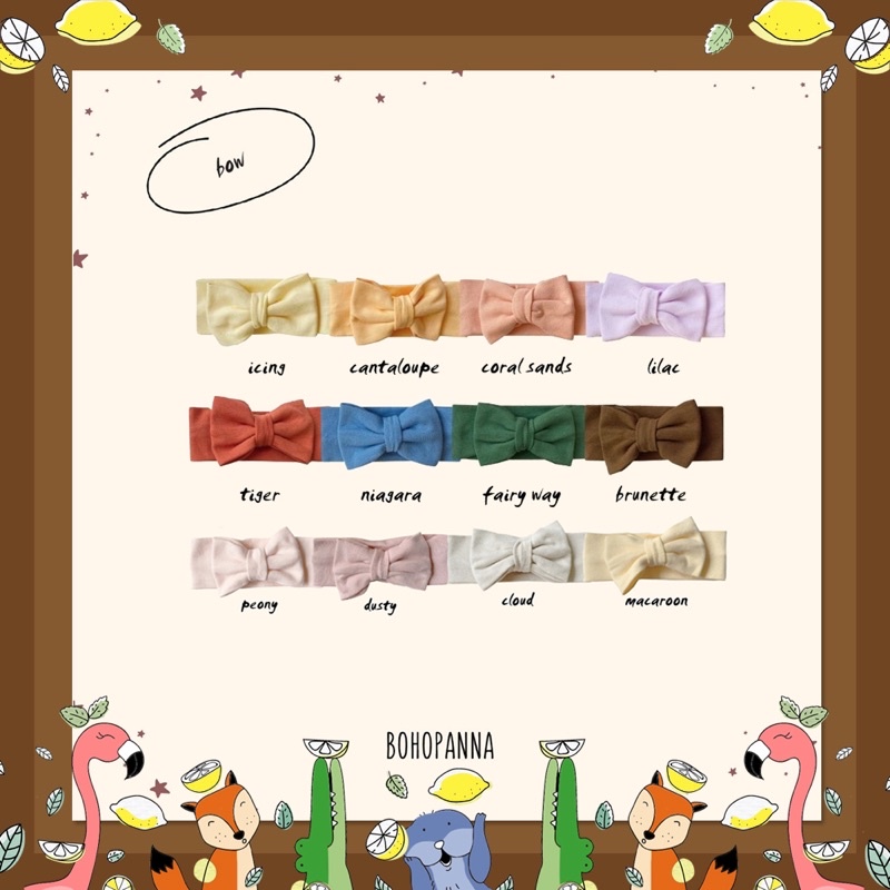 BOHOBABY / BOHOPANNA BOW ribbon headband bando bandana pita kepala bayi boho baby boho panna