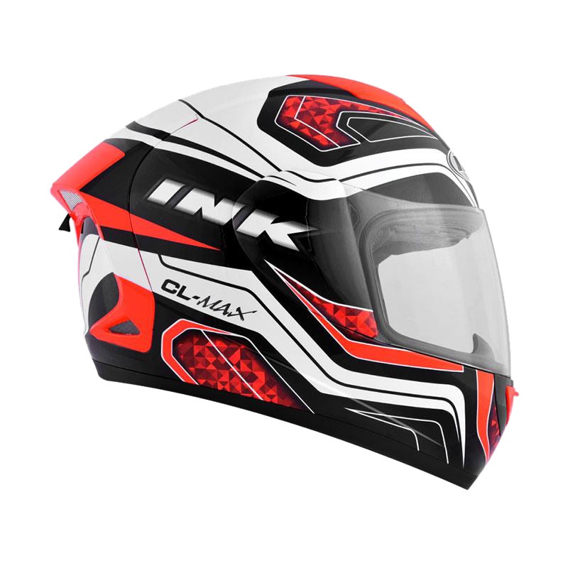 HELM INK CL MAX #5 - BLACK/WHITE/RED FLO