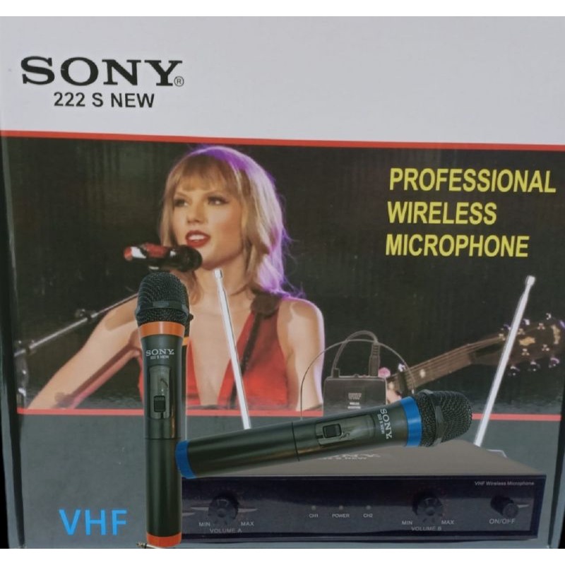 Mic Wireless SONY SN 222 S NEW 2 Microphone Wireless Jarak Jauh