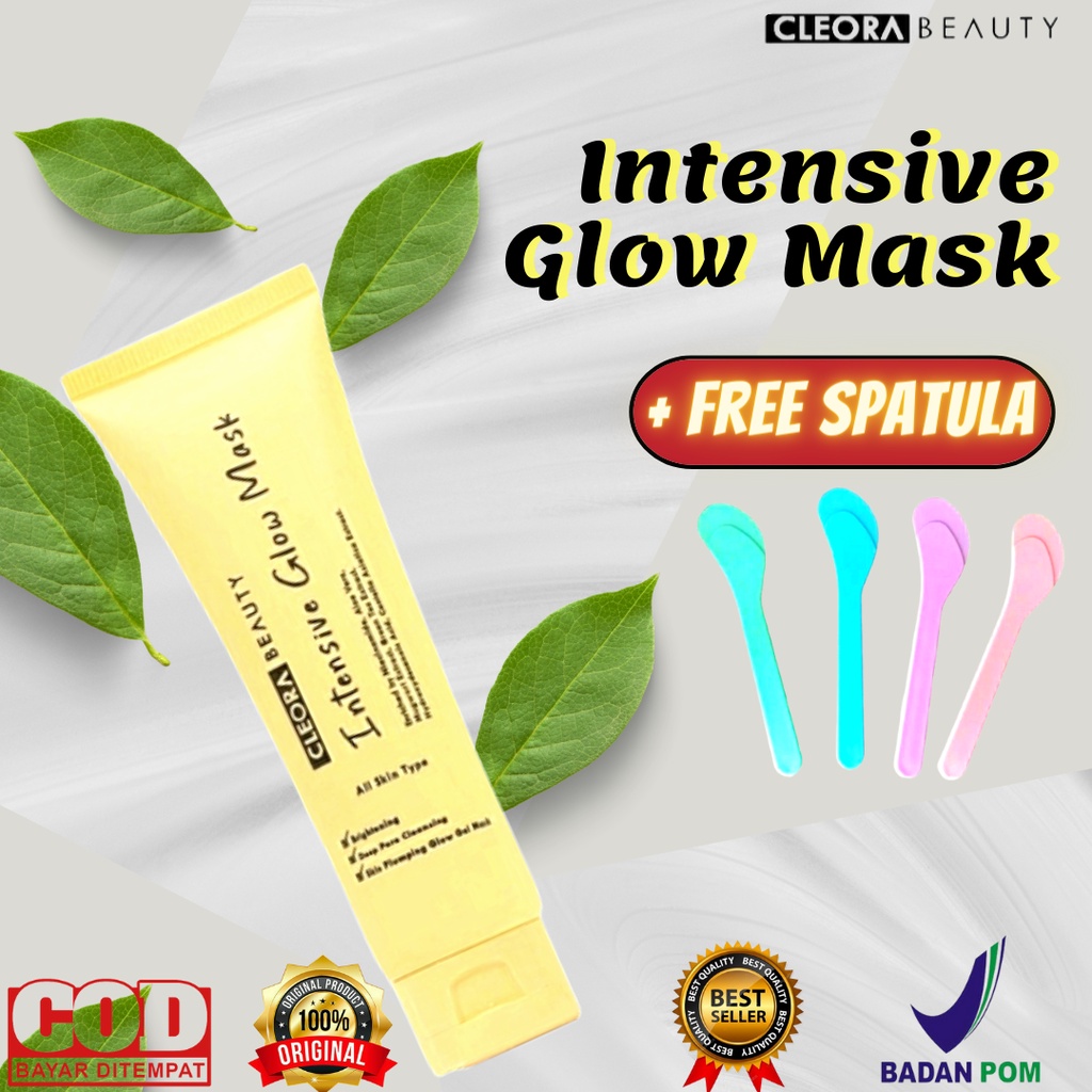 Jual CLEORA INTENSIVE GLOW MASK 50ml menglowingkan (FREE SPATULA