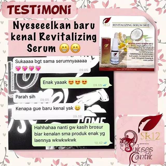 Revitalizing Serum SR12 - Serum Bopeng - Serum Pengecil PoriPori Wajah Ampuh - Serum Pengecil Pori