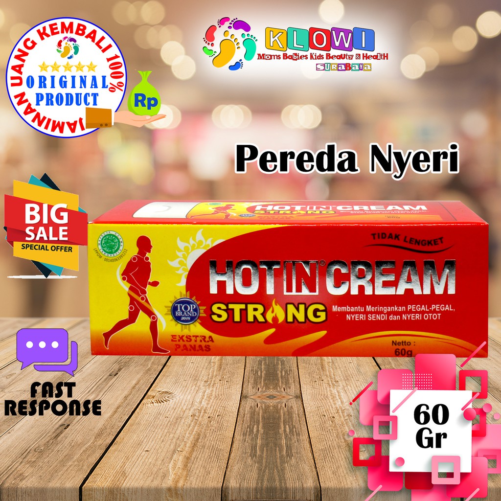 Hot In Cream Strong - 60 Gram Pereda Pegal-pegal dan Nyeri Otot new