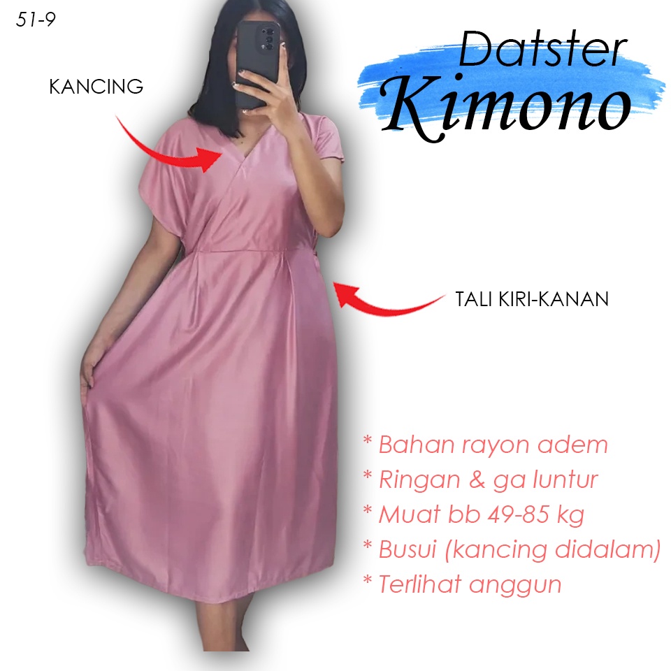 PALING MURAH!!!] Daster Kimono Jumbo Polos Cantik Ld 120cm / Busui Friendly Daster Kekinian Terbaru 