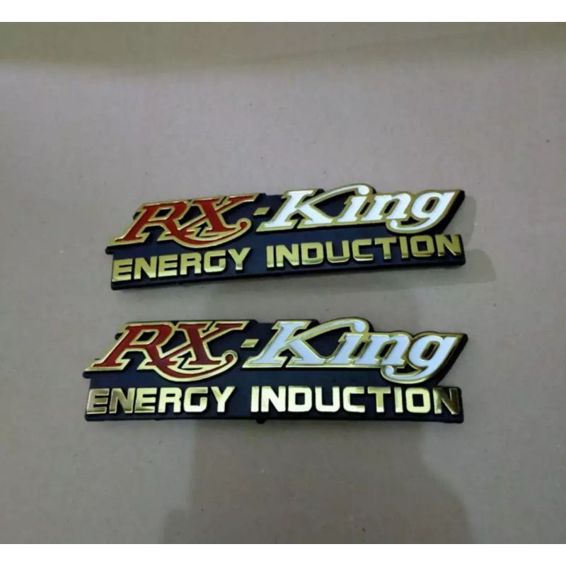 Paket Lengkap Emblem Box Aki Tutup Aki Rx-King Plus Emblem Tangki Rx-King Sepasang Tebal