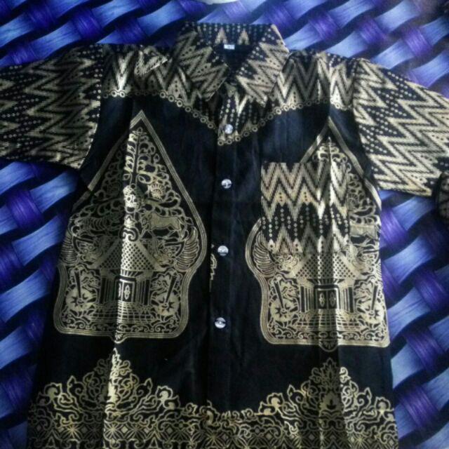 Baju Batik Couple Keluarga Modern Gamis Kemeja Batik 2 Anak Motif Wayang Prada Terbaru