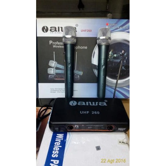 Mic Aiwa UHF 260 Wireless Microphone Karaoke