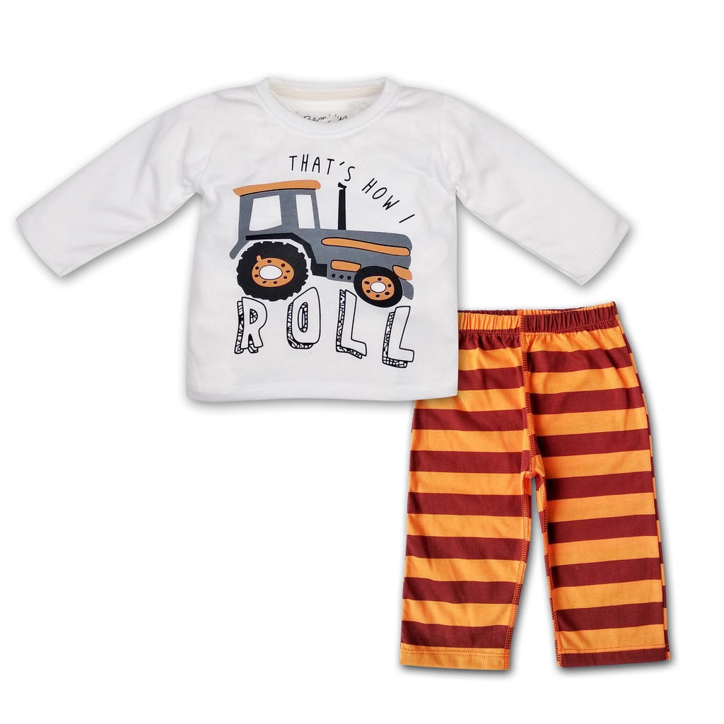 Bearhug Piyama 2-4 Tahun Anak Laki-Laki XPF1/XPG6 Celana Salur Mix Color 2-4T-5