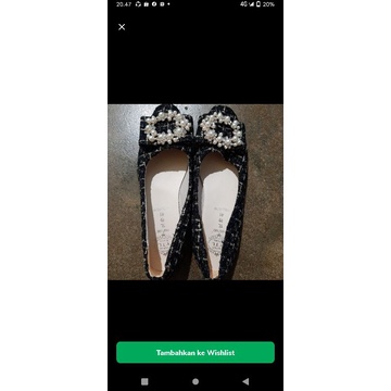 Sepatu casual wanita/sepatu black manik manik