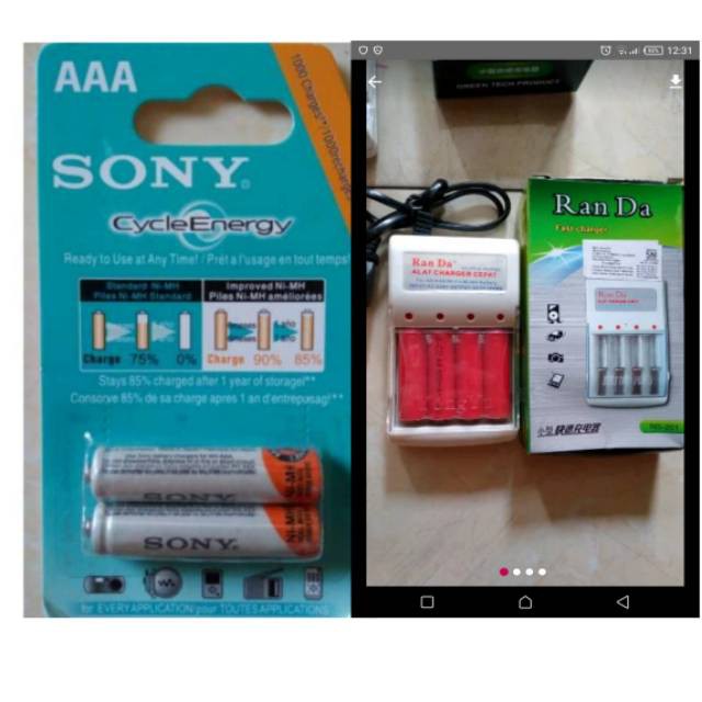 Charger Baterai Battery Batre AA A2 AAA A3 Rechargeable Ran Da Fast Charging