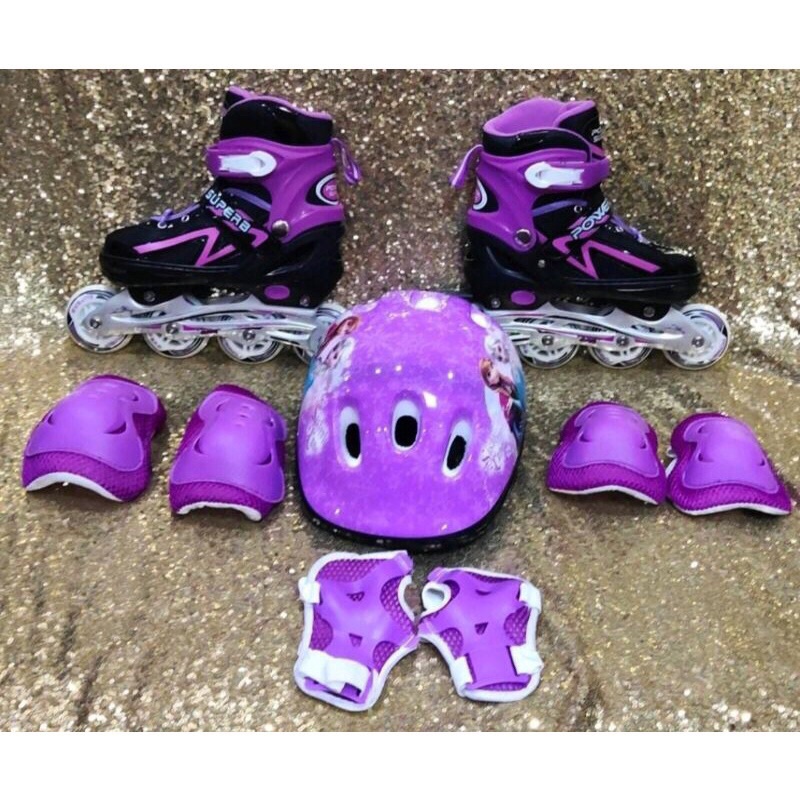 PROMO HEBOH !!! FULLSET LENGKAP SEPATU RODA ANAK / INLINE SKATE / SETTING BAJAJ PEMULA