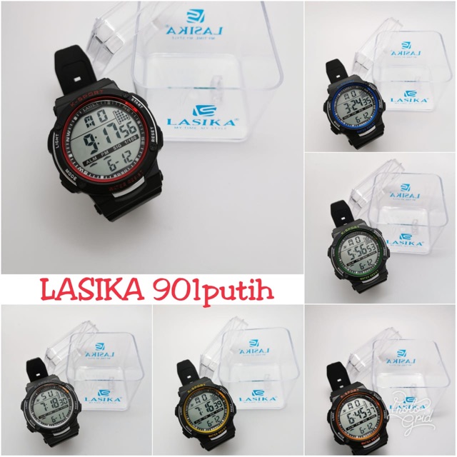 Jam Tangan Asli Lasika Kode 901 layar putih cocok untuk pria dan wanita