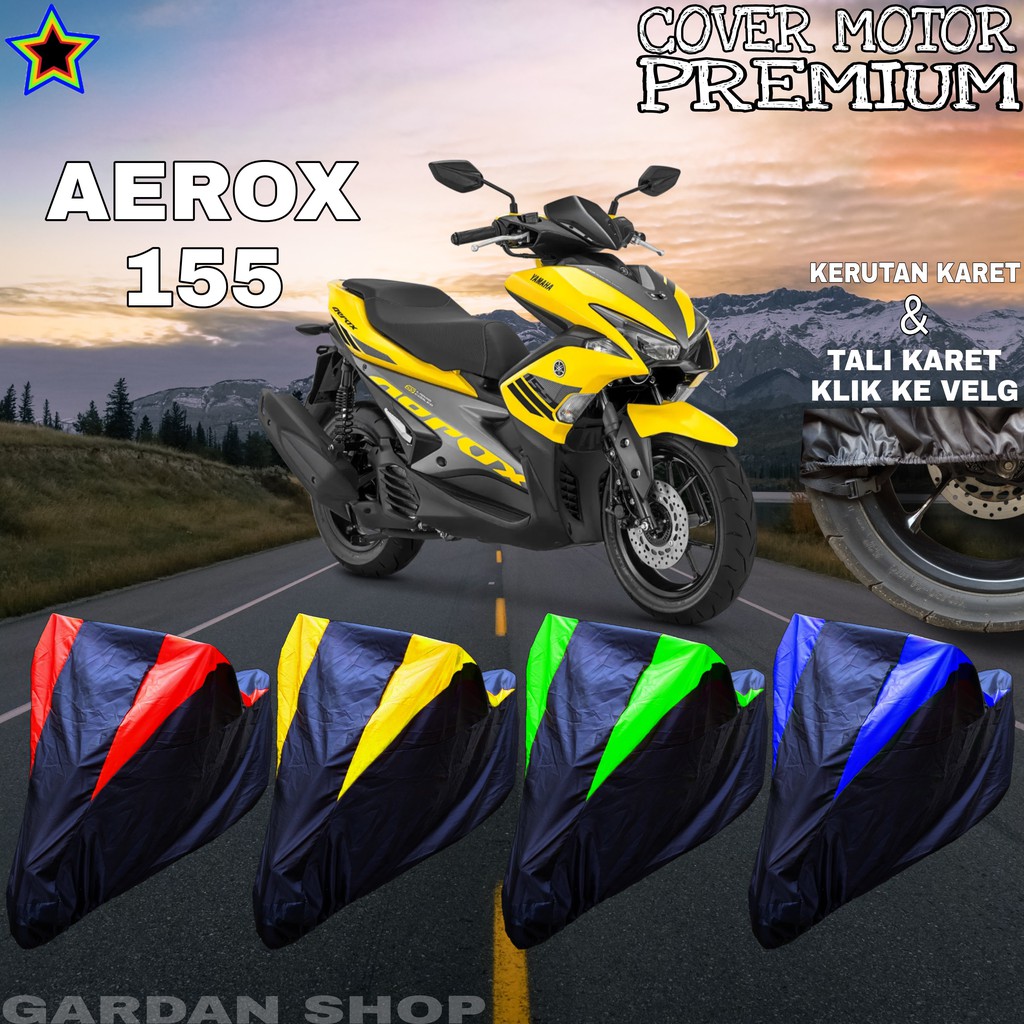 Sarung Motor AEROX 155 Hitam KOMBINASI Body Cover Penutup Pelindung Motor Aerox PREMIUM