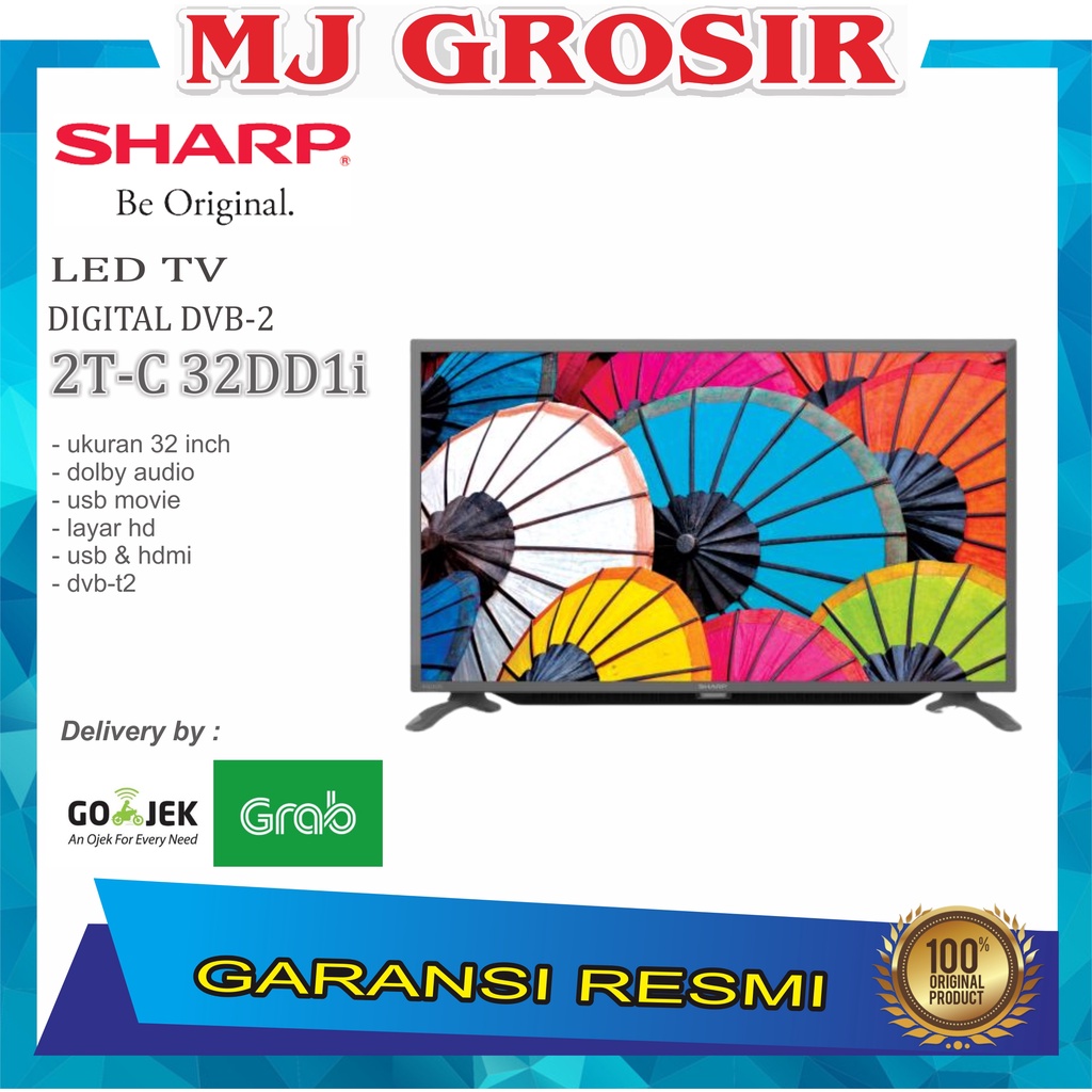 PROMO LED TV SHARP 32&quot; 2T-C 32 DD 1I 32DD 32 INCH USB HDMI DIGITAL TV