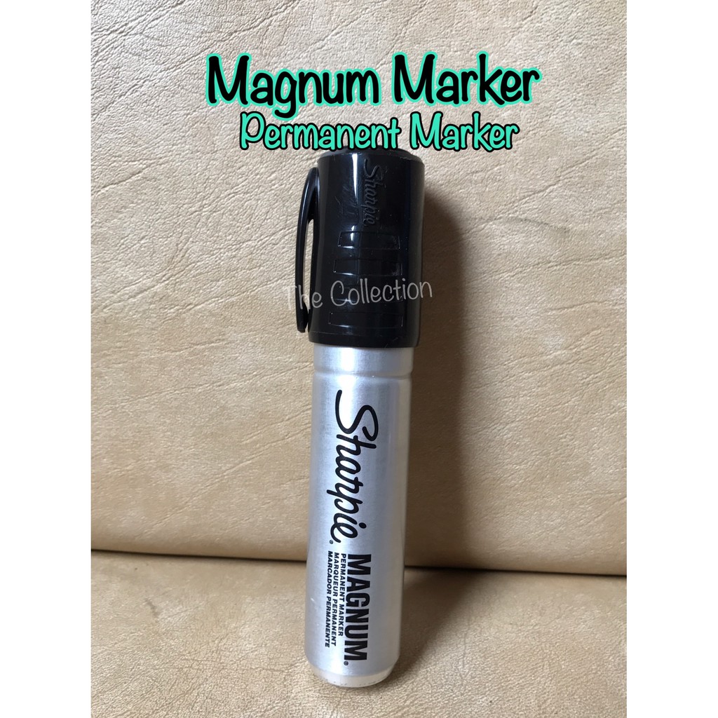 ATK430SH HITAM Sharpie Magnum Black Chisel Tip Permanent Marker Spidol