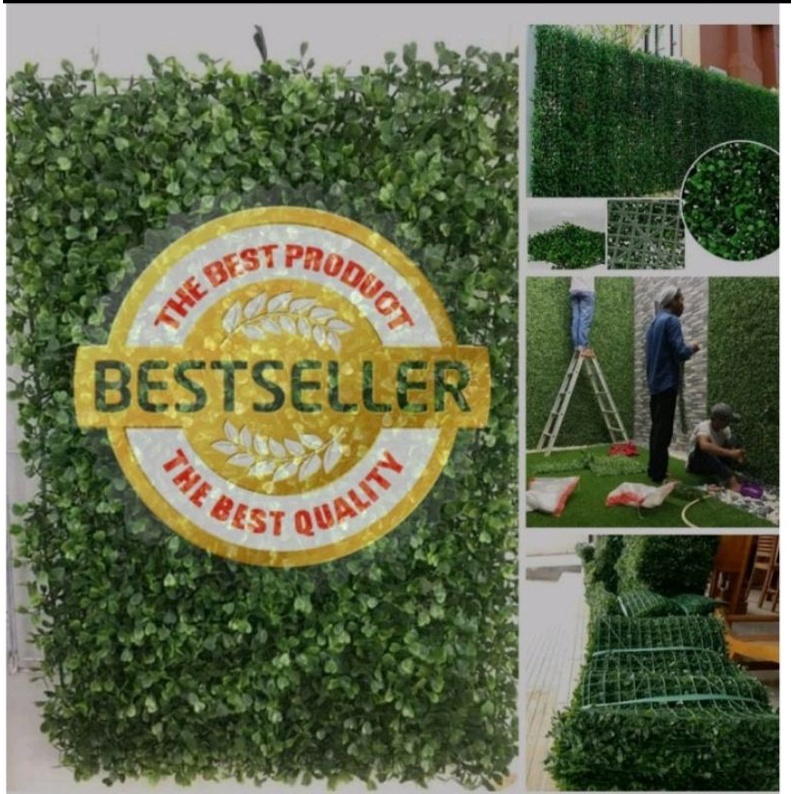 ( BISA COD) Tanaman Sintetis Dinding Atau Tanaman Rambat Dolar Sintetis Dinding Pagar Rumah