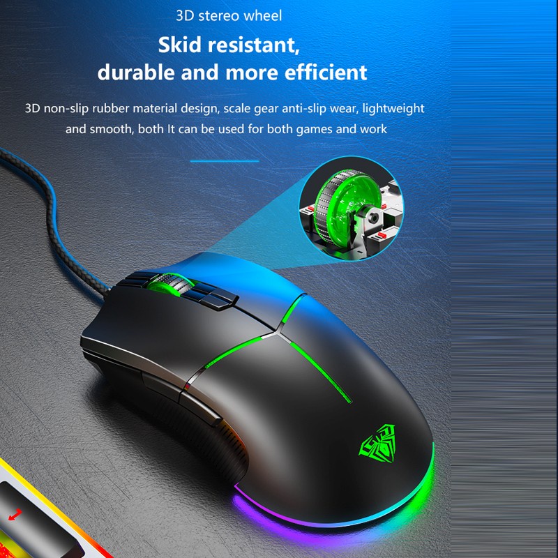 Mouse Gaming AULA F820 Slanted Eye-6400DPI-6Gear DPI-AULA F-820