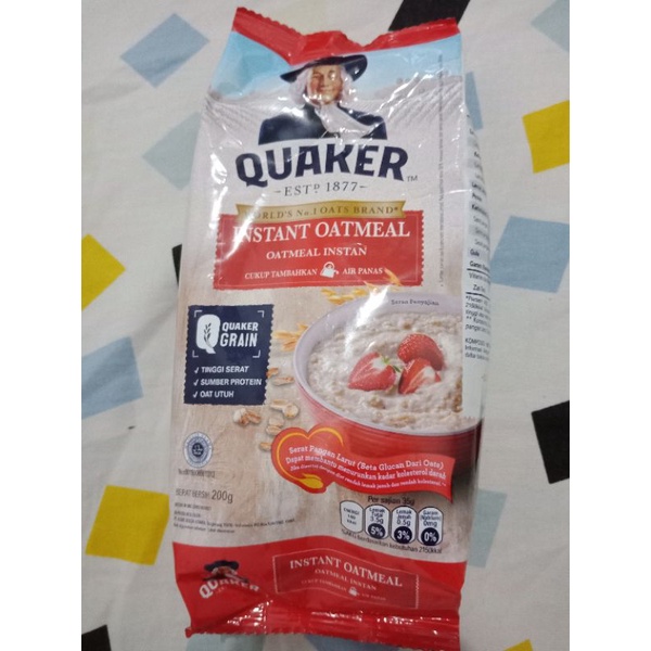 Quaker Instant Oats (Merah) 200 gram