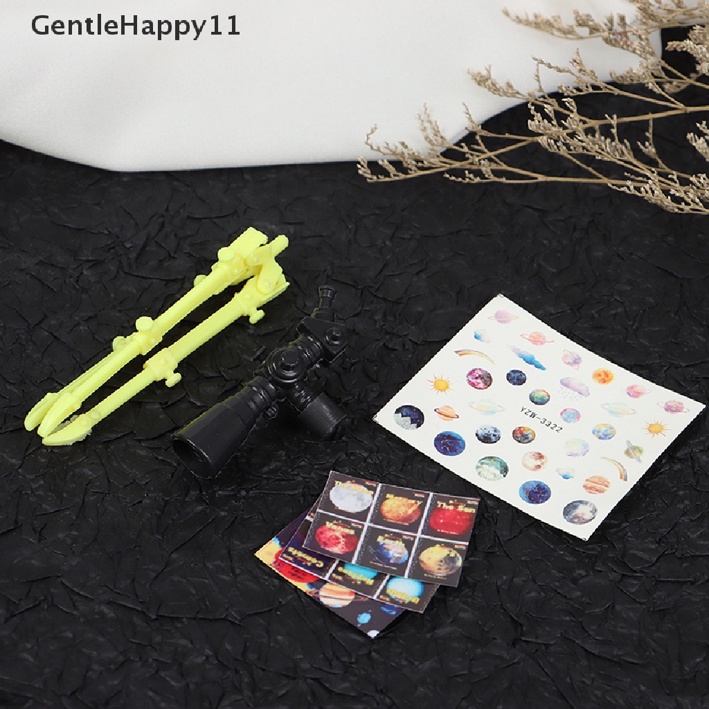 Gentlehappy Miniatur Teleskop Planet Untuk Dekorasi Ruang Tamu Rumah Boneka Diy