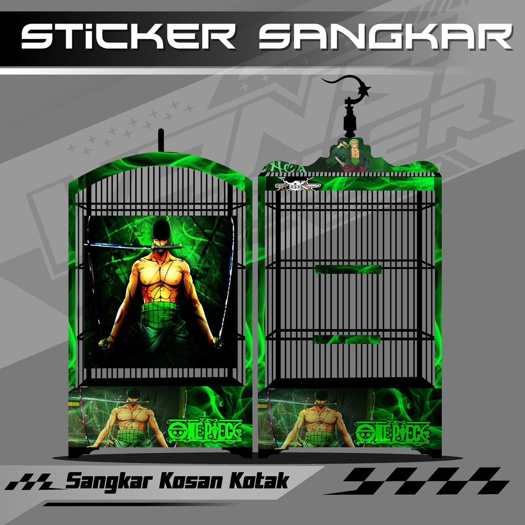 Stiker Sangkar burung Kotak, Kosan, persegi, Ebod  No. 1, 2, 3 sangkar kacer,pentet