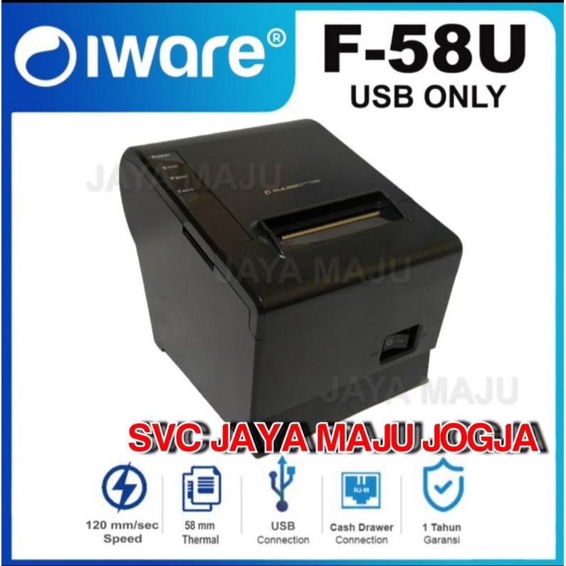 IWARE  IW-F58U - USB - SPEED  120 MM/S  ||  PRINTER KASIR THERMAL - LINE PRINTING - MANUAL CUTTER  |