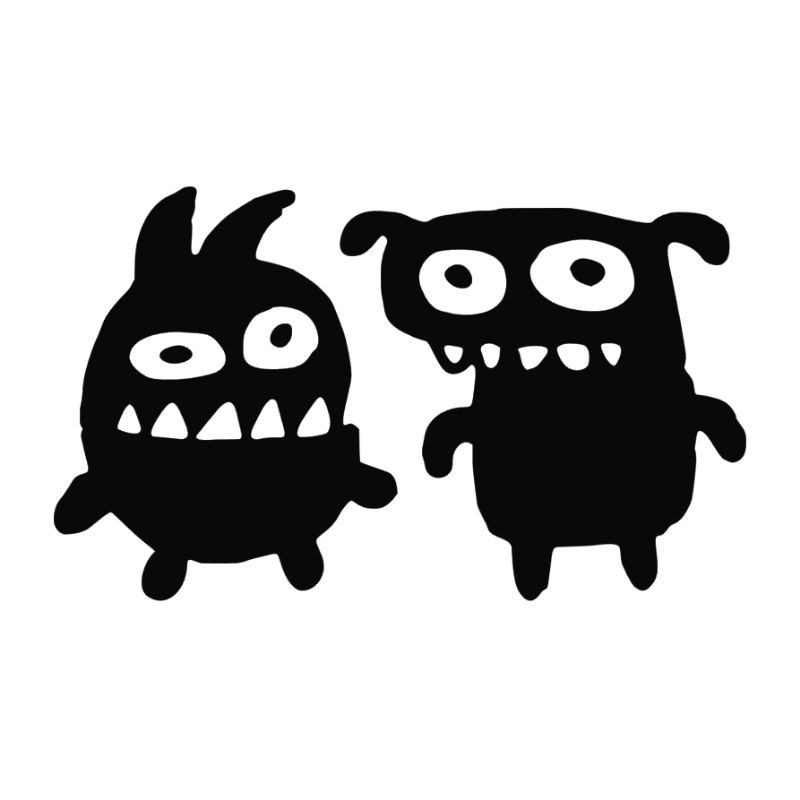 2pcs sticker laptop monster