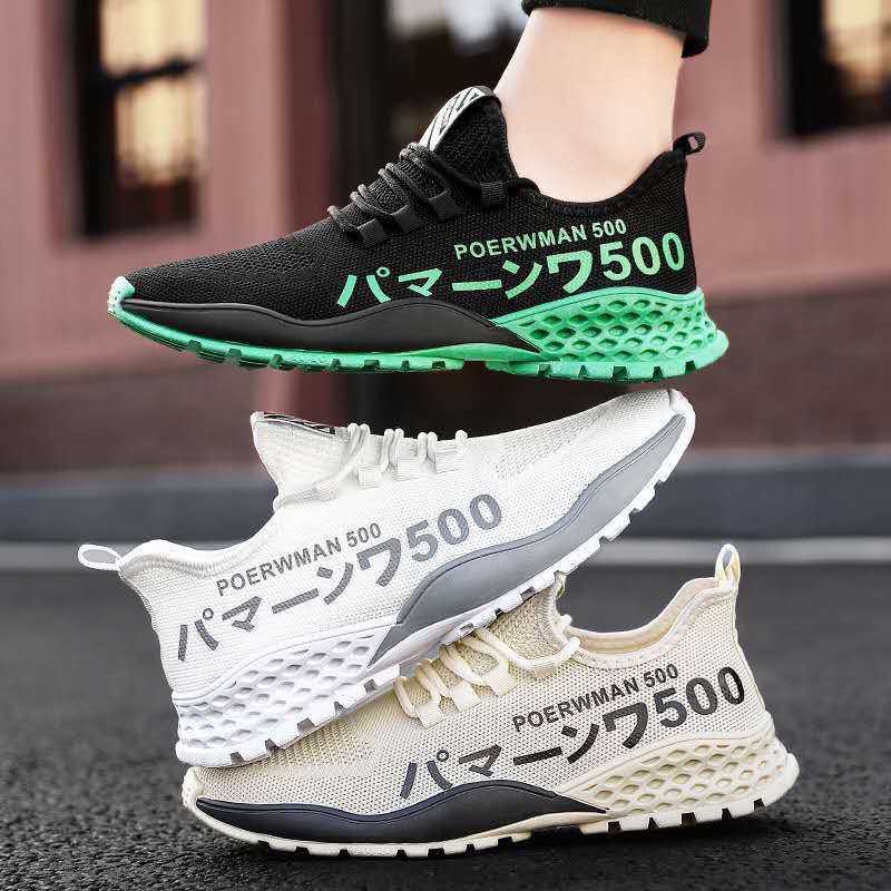 TBIG [COD] Sepatu Sneakers Pria POWERMAN500 Sepatu Import Pria Sekolah Kuliah Kerja