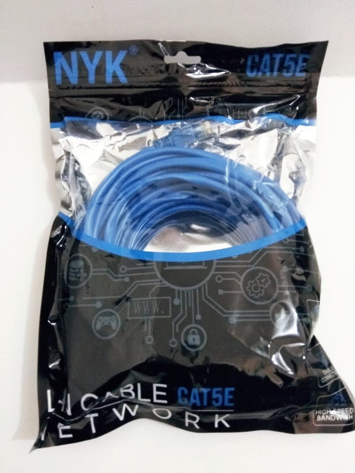 NYK Cat5e Ethernet Network Cable / Kabel LAN UTP 1.5M, 3M, 5M, 10M, 15M