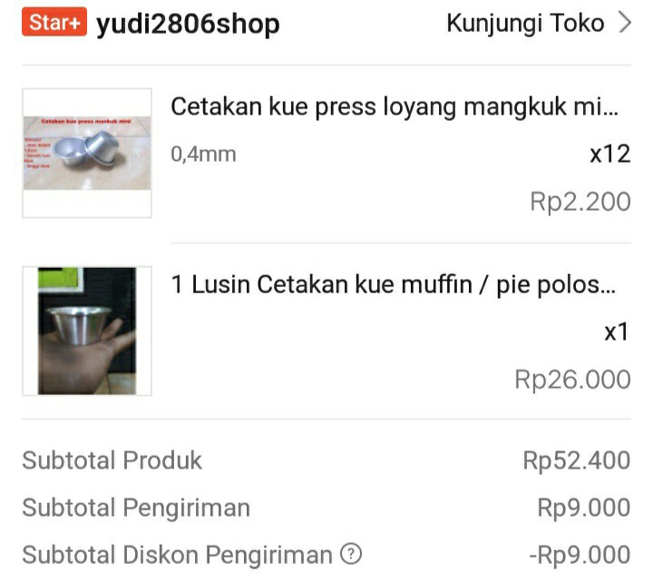 1 Lusin Cetakan Kue Muffin / Pie Polos 6cm