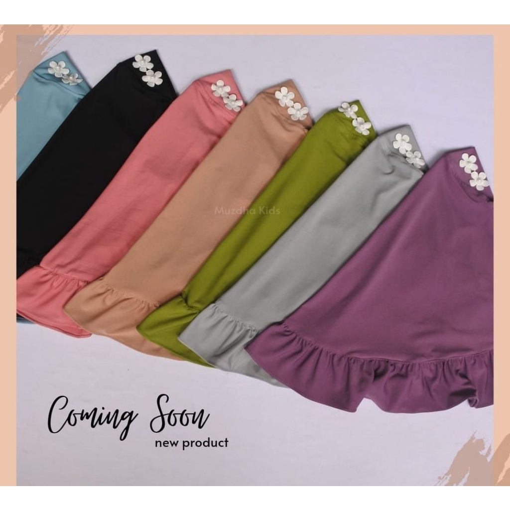 Jilbab Anak Jersey / Kerudung Bergo Anak Jersi Almeera Series Sakura Umur 1 - 5Th